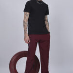 Hoofmark maroon NS athletic track pant